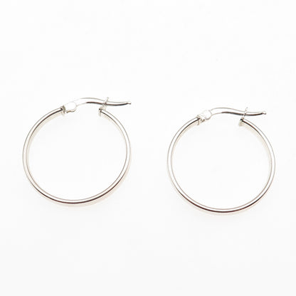 925 Sterling Silver Italy Hoop Earrings