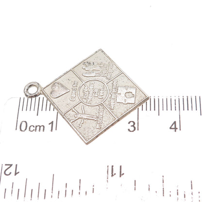 925 Sterling Silver Vintage Weight Watchers Members Will Feel Charm Pendant