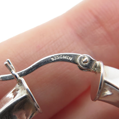 925 Sterling Silver 35mm Twisted Hoop Earrings