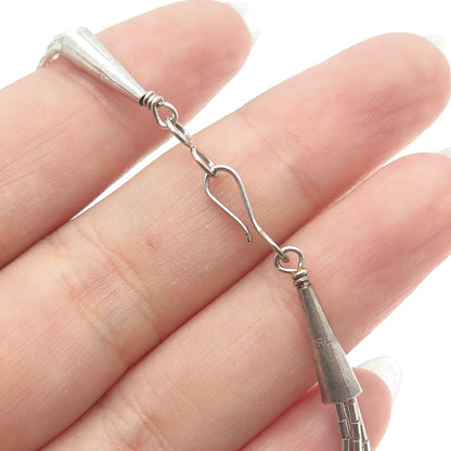 Old Pawn Sterling Silver Lapis Lazuli Lizard Concho 5-Liquid Chain Necklace 20"