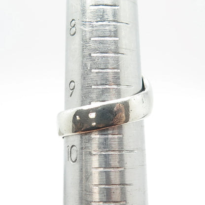 925 Sterling Silver Vintage Mexico Zig-Zag Ring Size 9.75