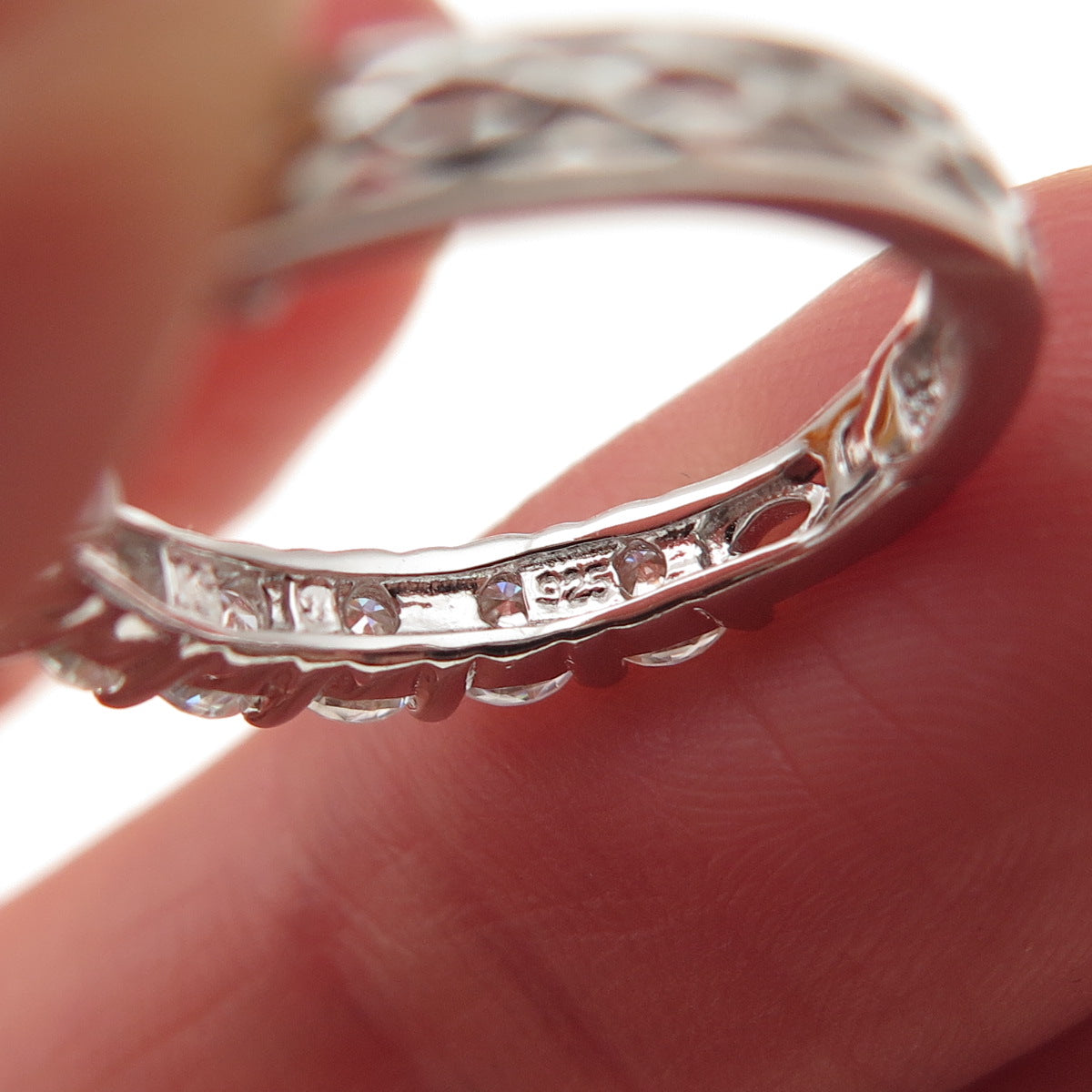 925 Sterling Silver Real Round-Cut Moissanite Hoop Earrings