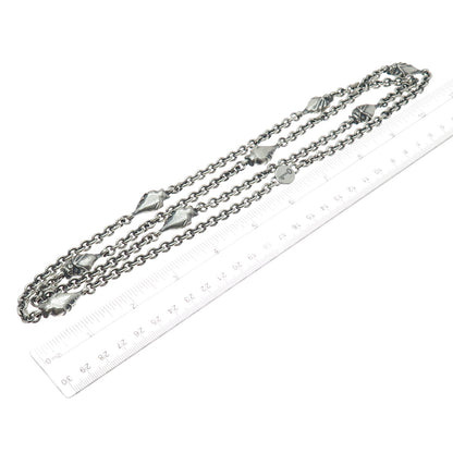 Theo Fennell 925 Sterling Silver Vintage London Bat Oxidized Chain Necklace 40"