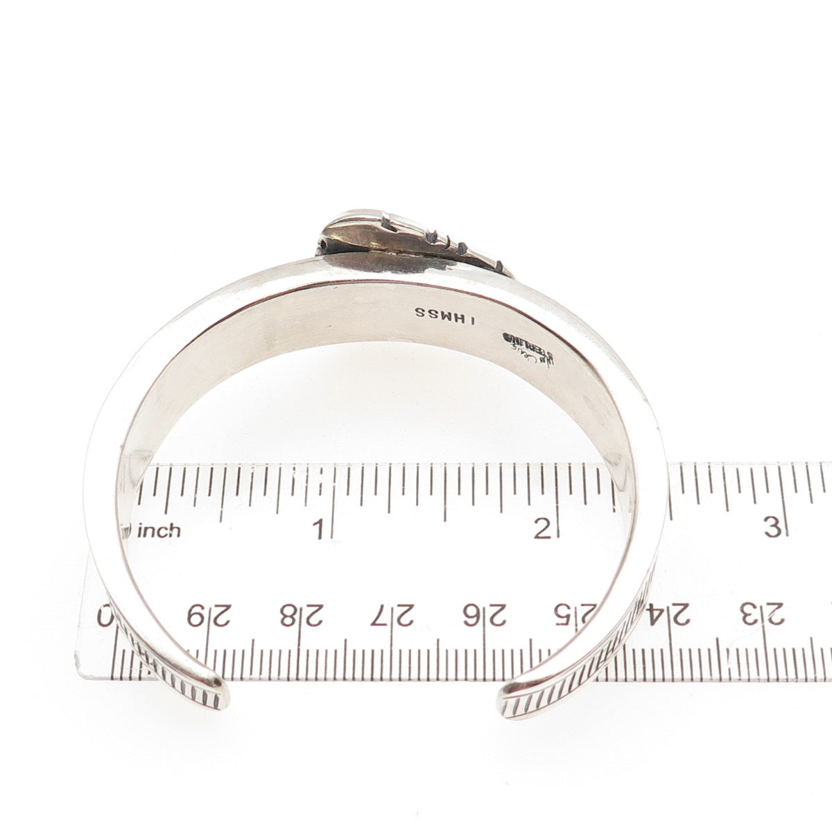 Wesley Craig Navajo Old Pawn 925 Sterling Silver Lapis Adjustable Bracelet 6.5"