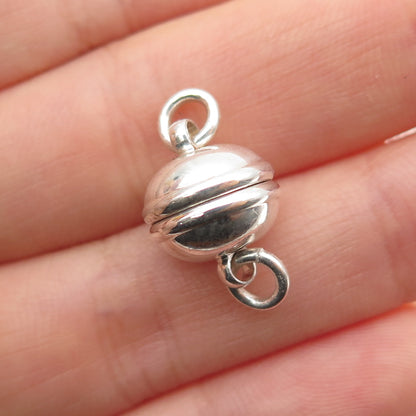 925 Sterling Silver Vintage Italy Bracelet / Necklace Magnetic Lock Clasp