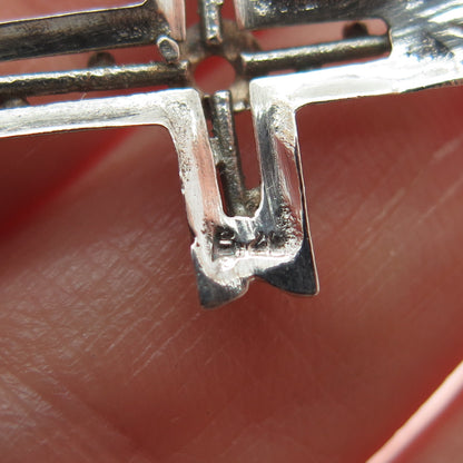 925 Sterling Silver Vintage Cross Religious Charm Pendant