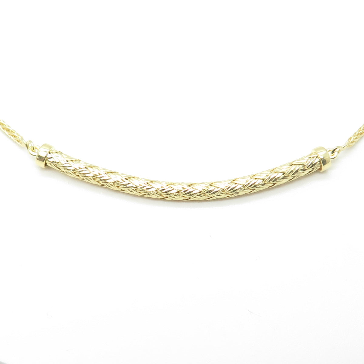 HAN 925 Sterling Silver Gold Plated C Z Bar Bolo Adjustable Bracelet 7-10"