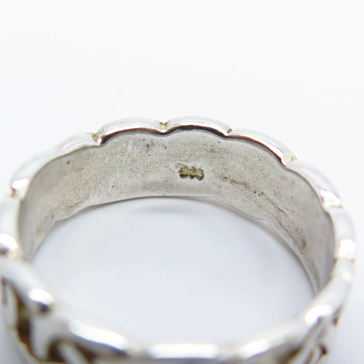 925 Sterling Silver Vintage Celtic Band Ring Size 4.5