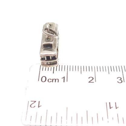 DANECRAFT 925 Sterling Silver Vintage San Francisco Cable Car 3D Mini Pendant