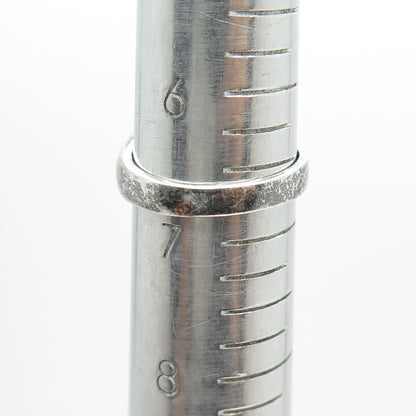 CHAPAL-ZENRAY 925 Sterling Silver Vintage Ribbed Ring Size 6.75