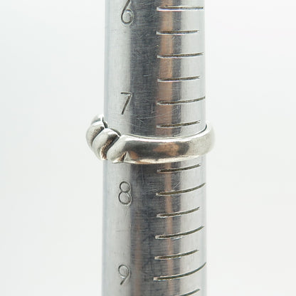 JAMES AVERY 925 Sterling Silver Vintage Ribbed Oxidized Ring Size 7.75