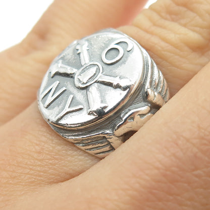 925 Sterling Silver Antique WWII US Army Recruiting Command Ring Size 7.25