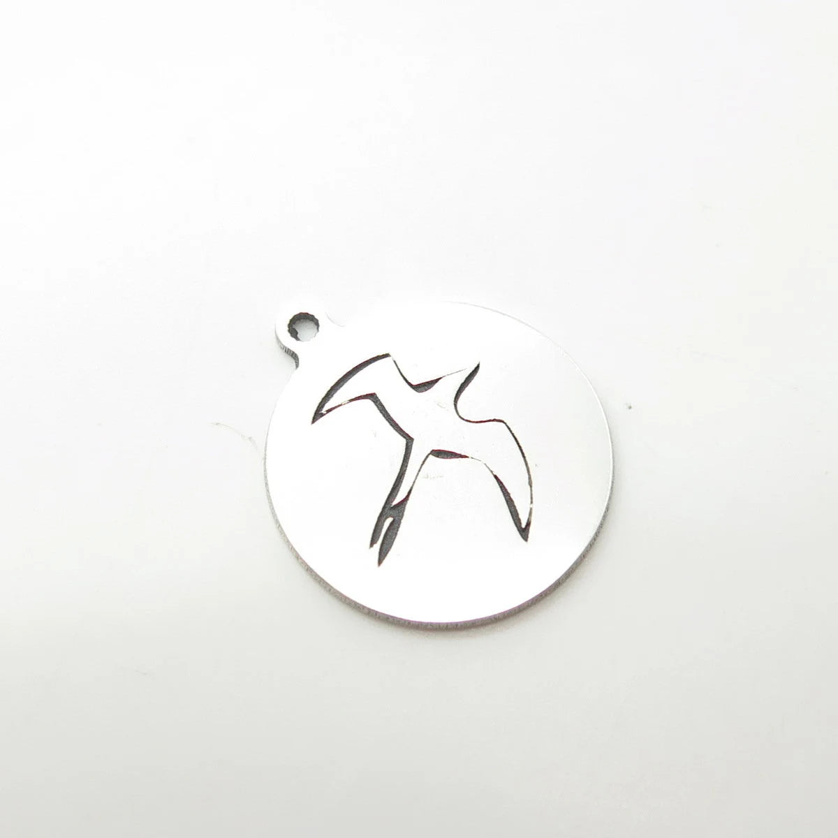 925 Sterling Silver USA Two In Town Flying Bird Charm Pendant