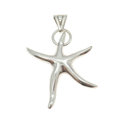 925 Sterling Silver Vintage Italy Starfish Pendant