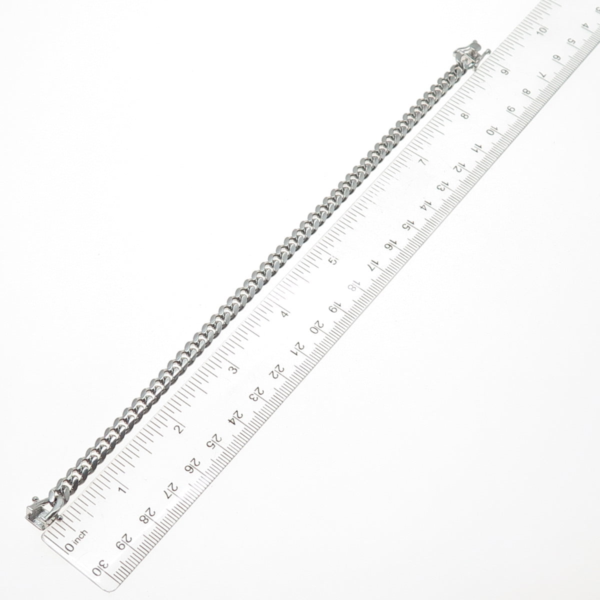 925 Sterling Silver Italy Cuban Link Bracelet 8.5"