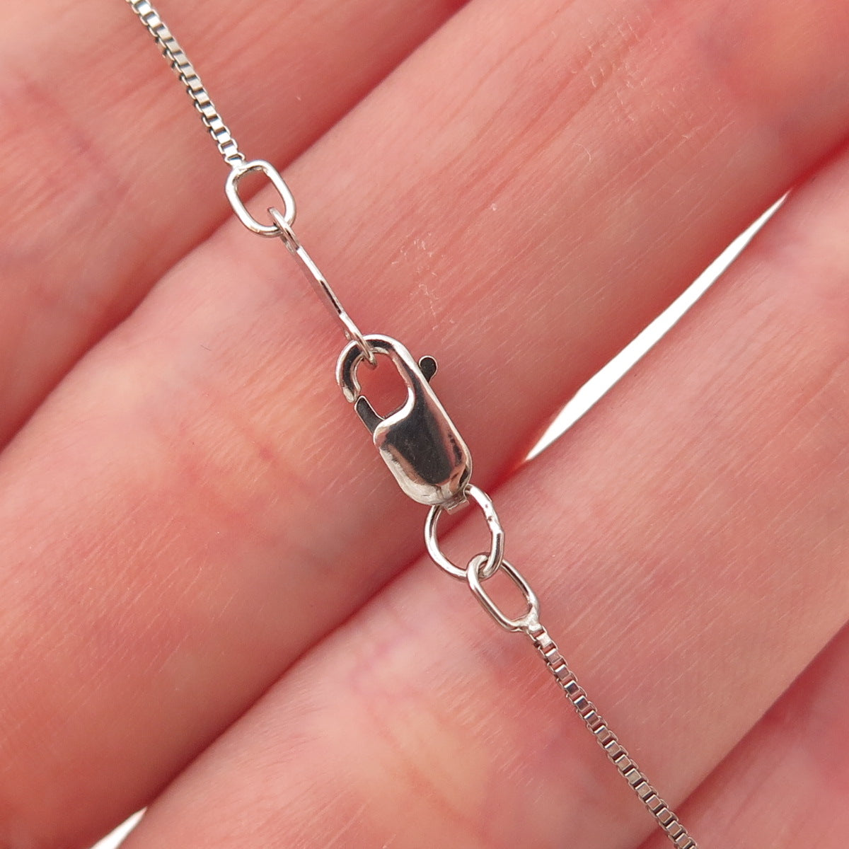 Chuck Clemency 925 Sterling Silver Real Tanzanite & Topaz Box Chain Necklace 18"