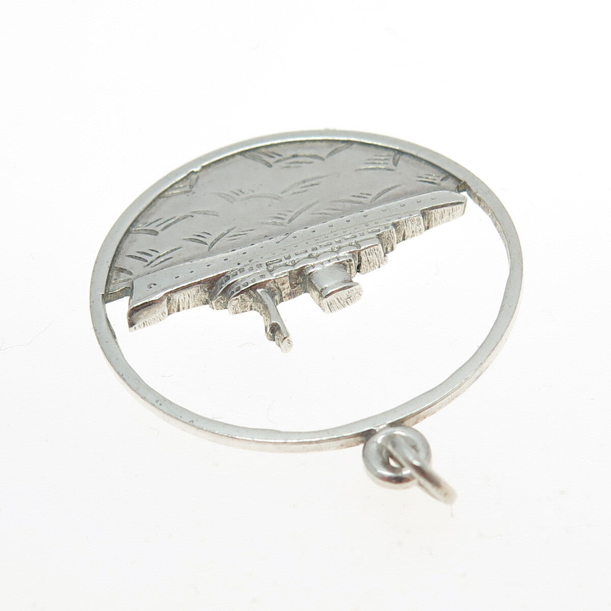 BERNARD HERTZ 925 Sterling Silver Vintage Liner Ship Pendant