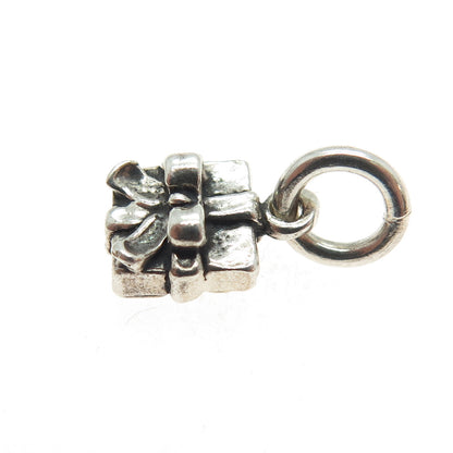 SUN WEST Sterling Silver Vintage Birthday Gift Box Oxidized Minimalist Pendant