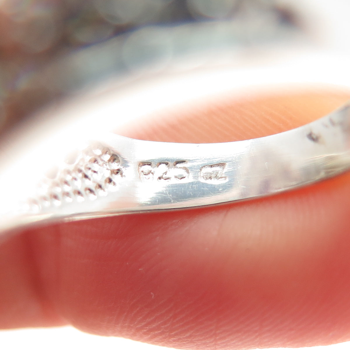 925 Sterling Silver Pear Round & Tapered Baguette-Cut C Z Heart Ring Size 7