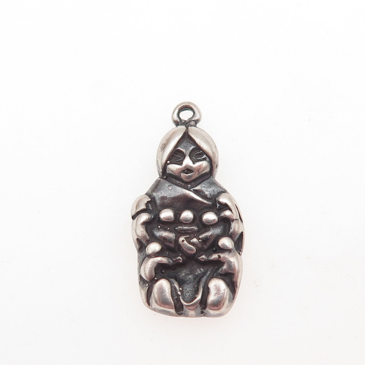 Betty Thomas Sanel Navajo Old Pawn Sterling Silver Vintage 1993 Kachina Pendant
