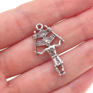 Old Pawn 925 Sterling Silver Vintage Southwestern Kachina Doll Charm Pendant