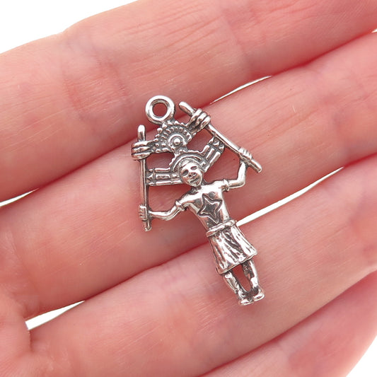 Old Pawn 925 Sterling Silver Vintage Southwestern Kachina Doll Charm Pendant