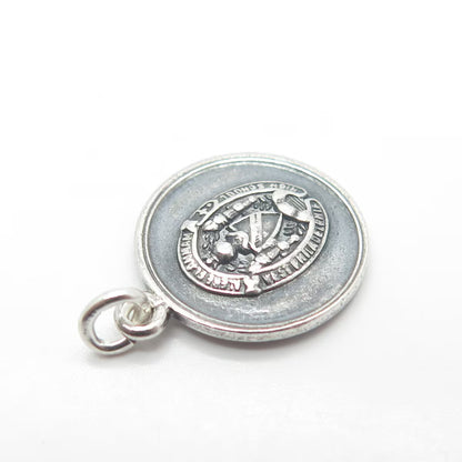 925 Sterling Silver Vintage "Aleme Flamman High School" Charm Pendant