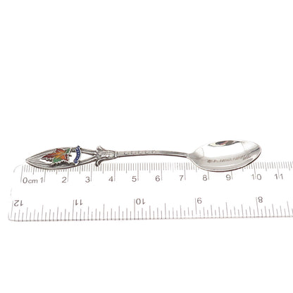 925 Sterling Silver Antique Art Deco Enamel Vancouver Canada Coffee Spoon