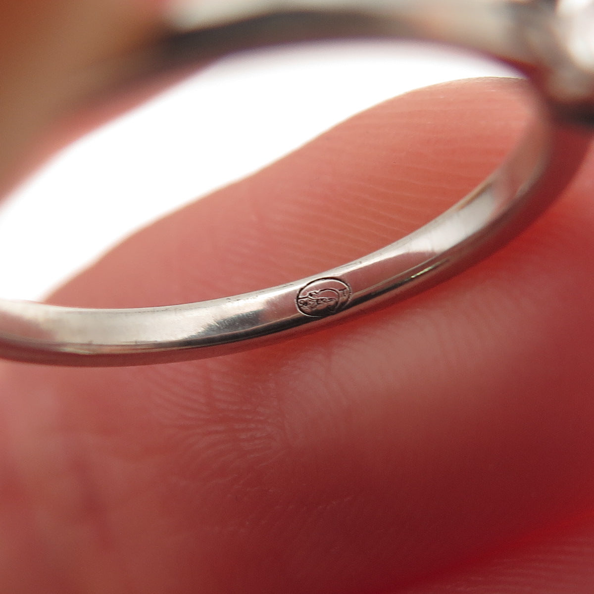925 Sterling Silver Round-Cut C Z Engagement Ring Size 4.5