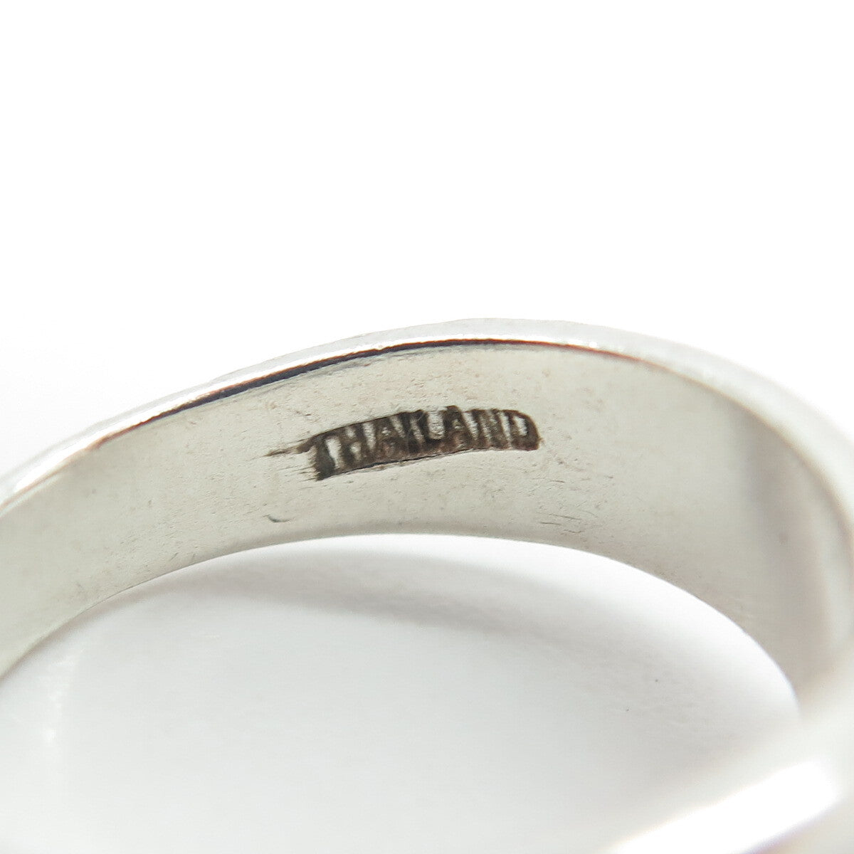 925 Sterling Silver Vintage Ribbed Ring Size 6.25