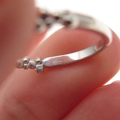 925 Sterling Silver Vintage Modernist Bubble Ring Size 7.5