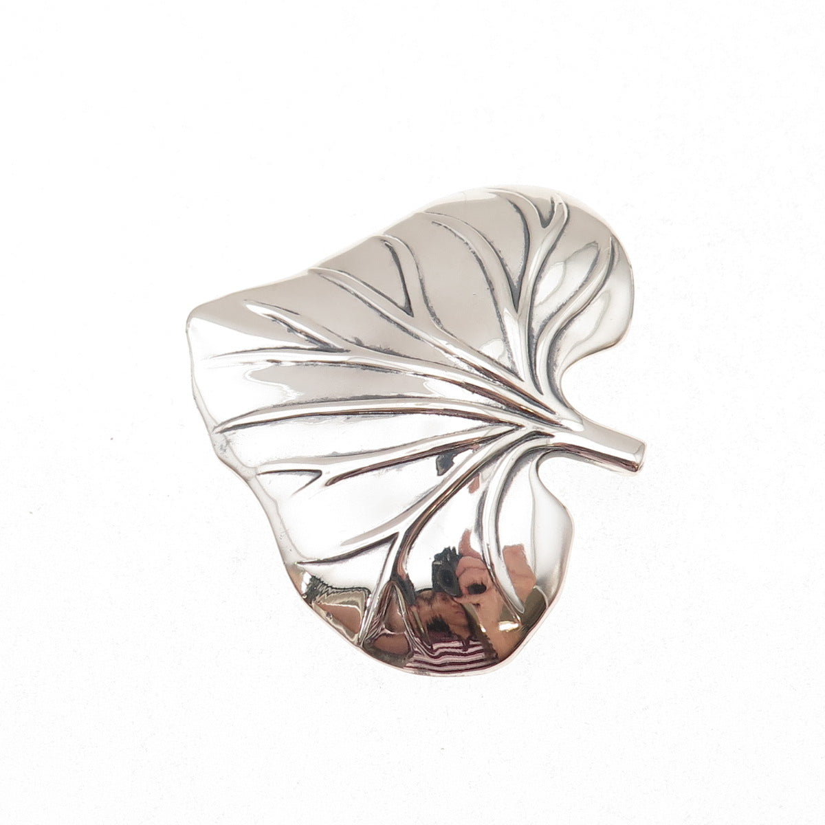 Metropolitan Museum of Art 925 Sterling Vintage Floral Leaf Pin Brooch / Pendant