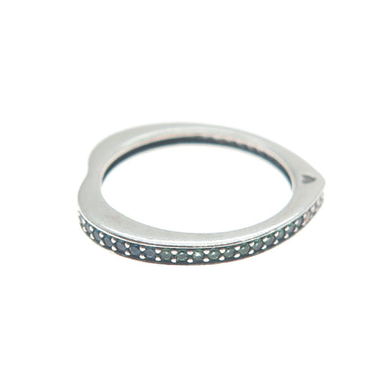 PANDORA 925 Sterling Silver Multi-Color Gem Heart Pendant / Ring Size 4.5