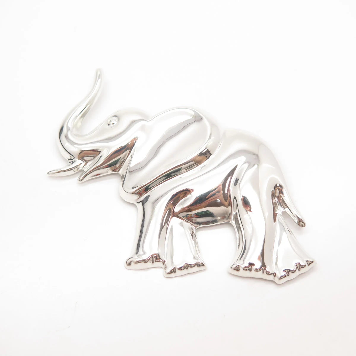 925 Sterling Silver Vintage Mexico Elephant For Good Luck Pin Brooch