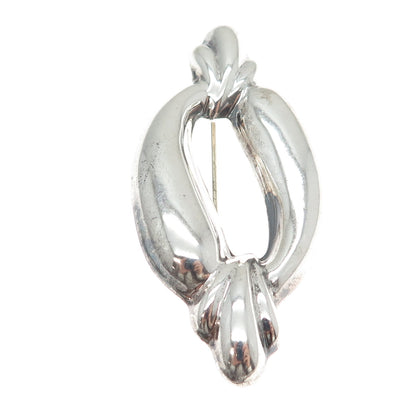 925 Sterling Silver Vintage Modernist Pin Brooch