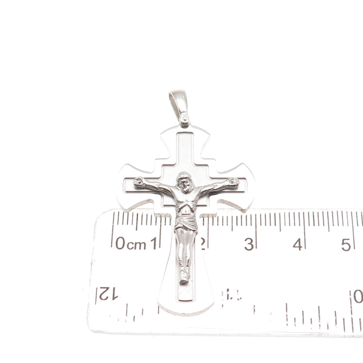 925 Sterling Silver Italy Crucifix Cross Religious Charm Pendant
