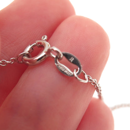 Chuck Clemency 925 Sterling Silver Real Tanzanite Cross Cable Chain Necklace 18"