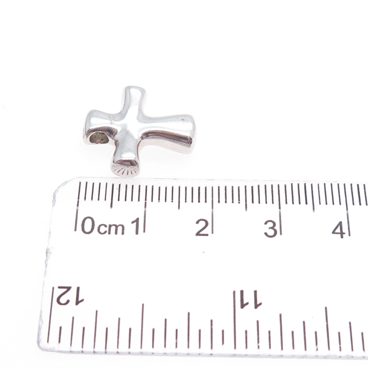 MARRA 925 Sterling Silver Vintage Cross Mini Slide Charm Pendant