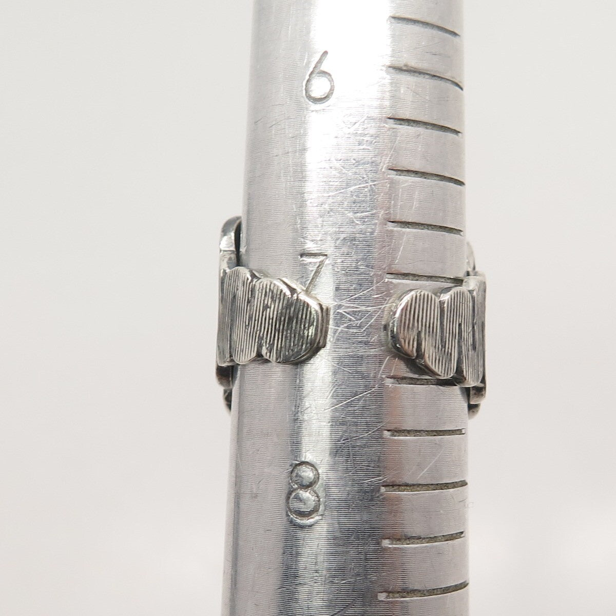 925 Sterling Silver Vintage Spiral Adjustable Ring Size 7.5