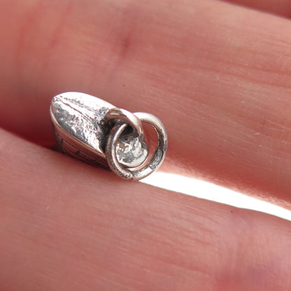 925 Sterling Silver Vintage Egyptian Nefertiti Oxidized Mini Charm Pendant