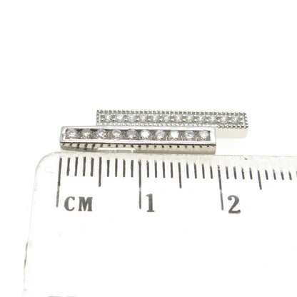 HAN 925 Sterling Silver Round-Cut C Z Multi-Bar Slide Pendant