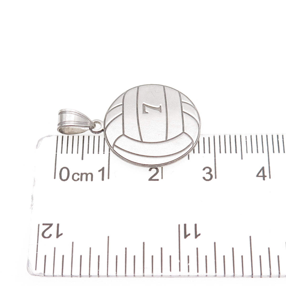 925 Sterling Silver Vintage Volleyball Number 7 Bridget Charm Pendant