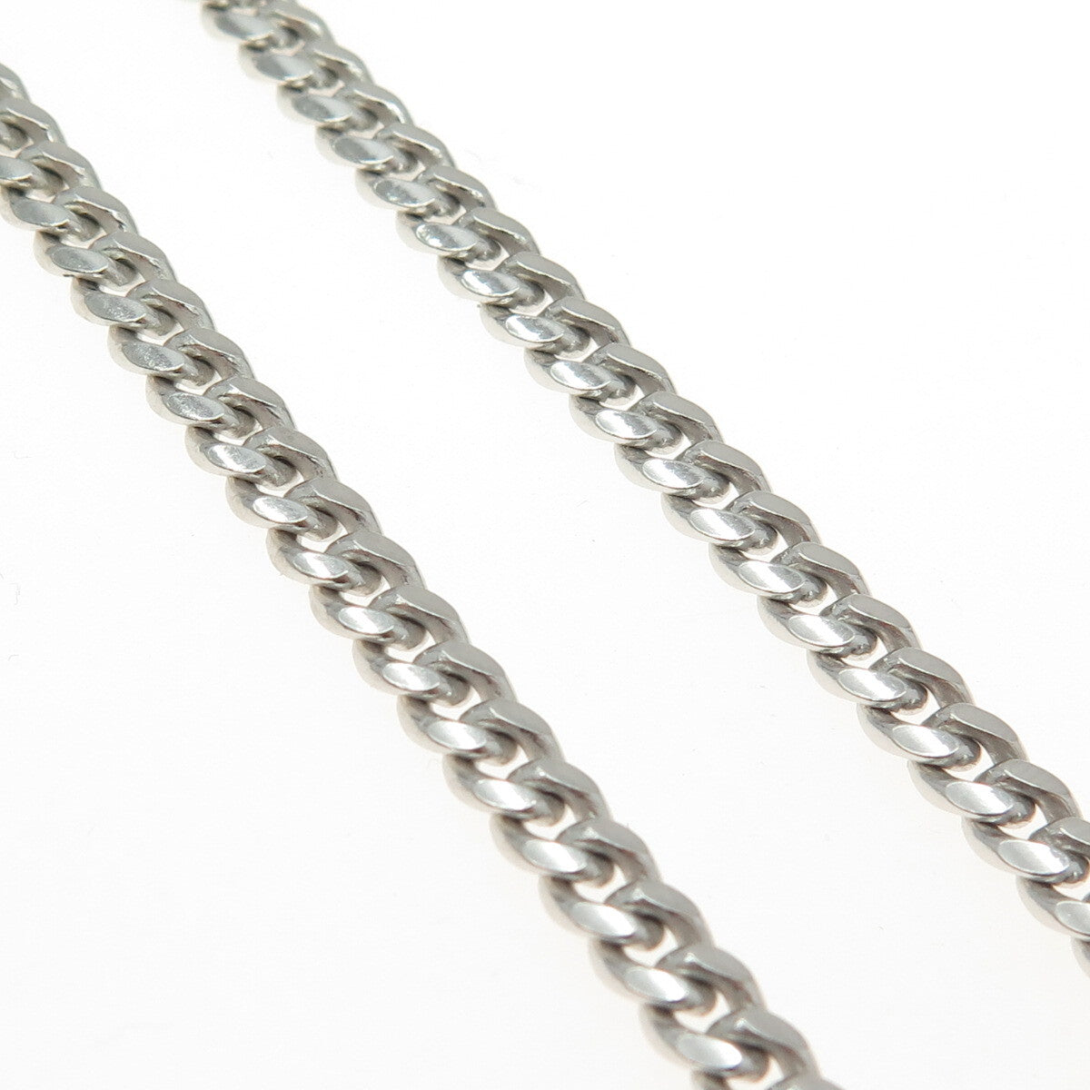 KARIZIA SPA KA 1772 925 Sterling Silver Italy Cuban Chain Necklace 24"