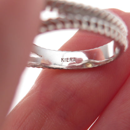 Kiera 925 Sterling Silver Canary & White C Z Ring Size 8.25
