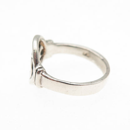 925 Sterling Silver Vintage Om Mantra Ring Size 6