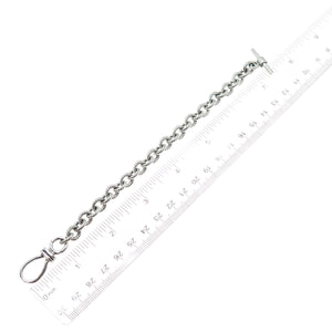 925 Sterling Silver Vintage Oxidized Cable Link Bracelet 6.25"
