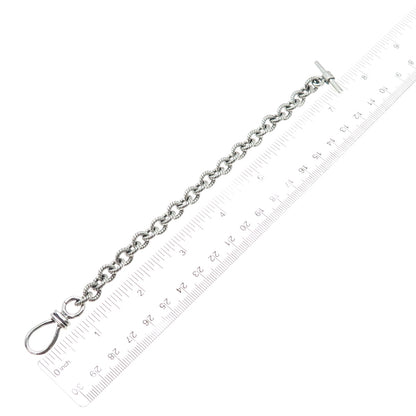 925 Sterling Silver Vintage Oxidized Cable Link Bracelet 6.25"