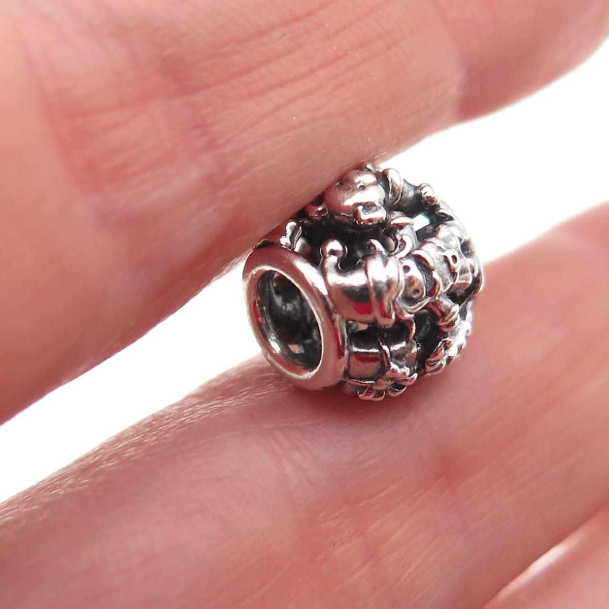 Pandora 925 Sterling Silver Santa's Elves Slide Bead Charm