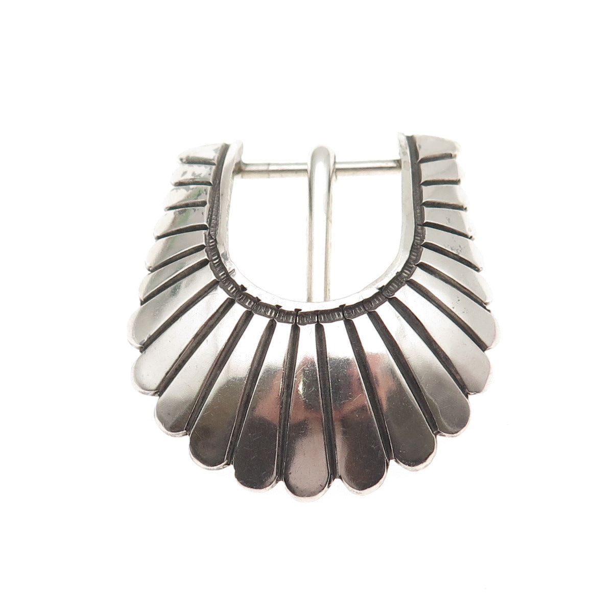 Kenneth Bill Navajo Old Pawn Sterling Silver Vintage Southwestern Belt Buckle