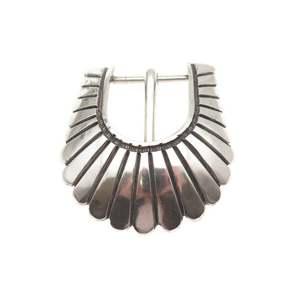 Kenneth Bill Navajo Old Pawn Sterling Silver Vintage Southwestern Belt Buckle